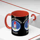 Rocket Science Rocks Accent Coffee Mug 11oz 15oz Space Lover Science Gift Black White Two Tone Ceramic Cup