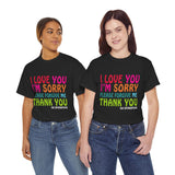 Ho’oponopono Unisex T Shirt Healing Affirmation Tee Spiritual Gratitude Mindfulness Inspired Positive Energy Heavy Cotton Graphic Top