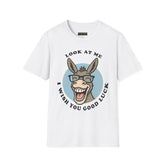 Laughing Donkey Fun Cartoon Unisex Heavy Cotton Tee Bold Humor Streetwear Trendy Graphic Shirt Perfect Gift for Friends Birthdays Casual Wear