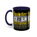 Hustler Original Money Maker Accent Coffee Mug 11oz 15oz Streetwear Bold Dollar Bill Graphic Motivational Entrepreneur Ceramic Cup