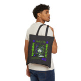 Stalked By Spectator Cyberpunk Anime Glitch Cotton Canvas Tote Bag Japanese Streetwear Futuristic Shopper