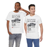 Japanese Performance Coupe Skyline Inspired Unisex Streetwear Tee High Speed Racing Car Graphic Shirt JDM Culture Drift Style Automotive Art Design For Car Lovers Urban Fashion