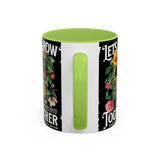 Heart Flower Accent Coffee Mug Bold Anatomical Heart Floral Design Motivational Ceramic Cup Empowering Symbol of Love Strength and Vitality Perfect Gift for Coffee Lovers Friends Birthdays Office Desk and Cozy Tea Moments