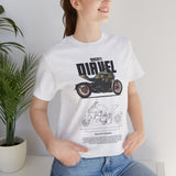 Ducati Inspired Power Cruiser Motorcycle Graphic Unisex Heavy Cotton Tee Premium Streetwear T Shirt for Riders Bikers Enthusiasts and Everyday Wear