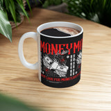Money Motivation Hustler Mindset Graphic Print Ceramic Coffee Mug Success Ambition Entrepreneur Lifestyle Cup