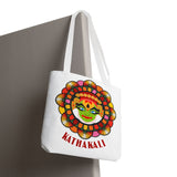 Kathakali Tote Bag Kerala Traditional Dance Art Canvas Bag Indian Culture Onam Festival Malayalam Heritage Ethnic Graphic Reusable Shopping Bag