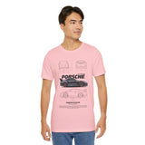 Ultra Sleek Performance Sports Coupe Blueprint Art Unisex Heavy Cotton Tee for Car Lovers and Streetwear Fans