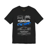 Exotic Blue Supercar Roadster Blueprint Art Unisex Heavy Cotton Tee Premium Streetwear Car Enthusiast Gift Performance Inspired Design Shirt