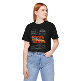 Legendary Orange Street Racer Blueprint Tee Unisex Heavy Cotton Retro Tuner Car Art Graphic Shirt for Enthusiasts