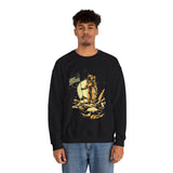 Lunar Legacy Astronaut Art Unisex Heavy Blend Crewneck Sweatshirt Bold Space Exploration Graphic Streetwear Pullover Premium Cosmic Design Soft Fleece Warm Comfortable Everyday Wear Perfect Gift for...