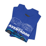 Blue Supercar Roadster Inspired Side Profile Art Unisex Tee Luxury Performance Streetwear Graphic Shirt