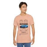 Blue Apex Muscle Coupe Blueprint Art Unisex Heavy Cotton Tee Powerful Street Machine Graphic Shirt for Car Lovers and Collectors