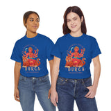Goddess The Mother Durga T Shirt Divine Shakti Devi Maa Graphic Tee Navratri Durga Puja Festival Wear Hindu Spiritual Devotional Unisex Cotton Casual Streetwear Gift For Devotees