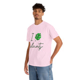 I Love Plants Unisex Heavy Cotton Tee Eco Friendly Botanical Leaf Nature Lover Green Gardening T Shirt Sustainable Plant Parent Gift For Gardeners
