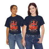 Goddess The Mother Durga T Shirt Divine Shakti Devi Maa Graphic Tee Navratri Durga Puja Festival Wear Hindu Spiritual Devotional Unisex Cotton Casual Streetwear Gift For Devotees