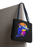 Ballena Cosmic Whale Art Eco Tote Bag Vibrant Geometric Ocean Design Durable Canvas Reusable Shopping Bag Premium Artistic Streetwear Accessory Perfect Gift for Nature Lovers Dreamers and Creative Thinkers