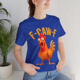F Caw F Funny Rooster Cartoon Unisex Heavy Cotton Tee Hilarious Farm Humor Graphic Shirt Bold Comedy Design Casual Wear Gift For Friends Laugh Lovers