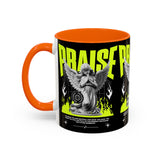 Praise Angel Statue Graphic Ceramic Mug Gothic Spiritual Coffee Tea Cup Bold Streetwear Design