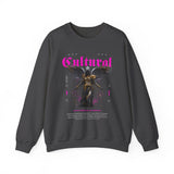 Cultural Angel Statue Graphic Unisex Heavy Blend Crewneck Sweatshirt Gothic Streetwear Aesthetic Bold Artistic Pullover Fashion