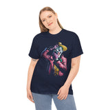 Snapshot of Madness Unisex Heavy Cotton Tee Dark Comic Art Streetwear Design Bold Neon Aesthetic Premium Graphic T Shirt Perfect for Artists Dreamers and Street Culture Enthusiasts