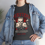 Monsters Skull Guardians Gothic Horror Unisex Heavy Cotton Tee Dark Graphic Halloween Streetwear Bold Vintage Skull T Shirt