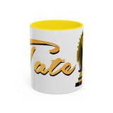 Tate Knight Logo Accent Coffee Mug 11oz 15oz Gold Foil Chess Horse Design Motivational Hustler Ceramic Cup Bold Luxury Inspired Streetwear Gift Drinkware