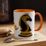 Tate Knight Logo Accent Coffee Mug 11oz 15oz Gold Foil Chess Horse Design Motivational Hustler Ceramic Cup Bold Luxury Inspired Streetwear Gift Drinkware