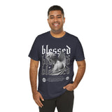 Blessed Angel Statue Graphic Unisex Jersey Short Sleeve Tee Gothic Streetwear Aesthetic Spiritual Bold Artistic Fashion T Shirt