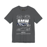 Blue Track Ready Performance Coupe Artwork Unisex Heavy Cotton Tee High Speed Racing Inspired Streetwear Graphic Shirt For Car Enthusiasts And Motorsport Art Fans
