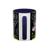 The Charmer Butterfly Accent Coffee Mug 11oz 15oz Black Two Tone Ceramic Cup Aesthetic Iridescent Butterfly Design Gift for Coffee Lovers