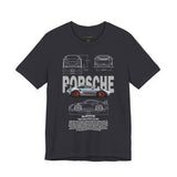 Porsche 911 GT3 RS Technical Blueprint Inspired Illustrated Racing Car Graphic T Shirt High Performance Motorsport Engineering Streetwear Unisex Heavy Cotton Tee Gift For Car Enthusiasts