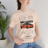 Orange Hypercar Blueprint Unisex Heavy Cotton Tee High Detail Automotive Art Streetwear Graphic for Car Enthusiasts and Daily Wear