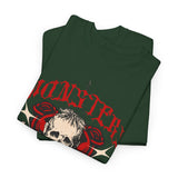 Monsters Skull Guardians Gothic Horror Unisex Heavy Cotton Tee Dark Graphic Halloween Streetwear Bold Vintage Skull T Shirt