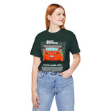 Legendary Orange Street Machine Rear View Unisex Heavy Cotton Tee Powerful JDM Inspired Car Art Graphic Shirt for Collectors and Gearheads