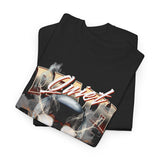 Death Silence Skull Fire Graphic Unisex Heavy Cotton Tee Gothic Horror Streetwear Bold Vintage Dark Flame Skull T Shirt