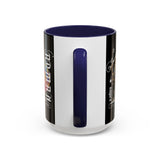 Sculptural Future Statue Art Accent Coffee Mug 11oz 15oz Greek Goddess Cosmic Abstract Splash Bold Artistic Streetwear Ceramic Cup