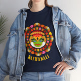 Kathakali Unisex T Shirt Kerala Traditional Dance Art Graphic Tee Indian Culture Festival Onam Heritage Malayalam Performance Heavy Cotton Top