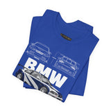 Blue Track Ready Performance Coupe Artwork Unisex Heavy Cotton Tee High Speed Racing Inspired Streetwear Graphic Shirt For Car Enthusiasts And Motorsport Art Fans