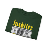 Hustler Original Money Maker Unisex Heavy Blend Crewneck Sweatshirt Streetwear Graphic Bold Dollar Bill Print Motivational Entrepreneur Pullover