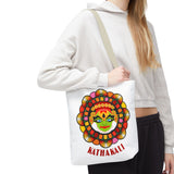 Kathakali Tote Bag Kerala Traditional Dance Art Canvas Bag Indian Culture Onam Festival Malayalam Heritage Ethnic Graphic Reusable Shopping Bag