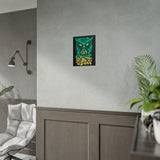 The Watcher Owl All Seeing Wisdom Matte Vertical Poster Mystical Neon Owl Wall Art Geometric Spiritual Symbol Print For Home Office Studio Decor Perfect For Visionary Thinkers And Creators