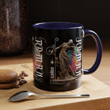 Sculptural Future Statue Art Accent Coffee Mug 11oz 15oz Greek Goddess Cosmic Abstract Splash Bold Artistic Streetwear Ceramic Cup