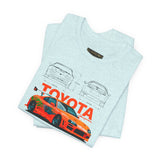 Legendary Orange Street Racer Blueprint Tee Unisex Heavy Cotton Retro Tuner Car Art Graphic Shirt for Enthusiasts