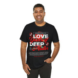 Love Yourself Deep Unisex Jersey Short Sleeve Tee Self Love Graphic T Shirt Rose Motivational Quote Streetwear Positive Affirmation Fashion Mindset Inspired Apparel