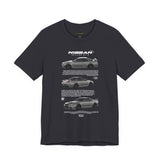Japanese Performance Skyline Style Coupe Unisex Streetwear Tee High Speed Racing Car Graphic Shirt JDM Culture Drift Inspired Automotive Art Design Urban Fashion For Car Lovers