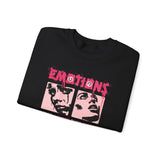 Emotions Speak Louder Than Words Graphic Unisex Heavy Blend Crewneck Sweatshirt Streetwear Art Fashion Statement Pullover