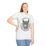 Laughing Donkey Fun Cartoon Unisex Heavy Cotton Tee Bold Humor Streetwear Trendy Graphic Shirt Perfect Gift for Friends Birthdays Casual Wear