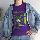 Stalked By Spectator Cyberpunk Graphic Unisex Heavy Cotton Tee Japanese Anime Glitch Streetwear T Shirt