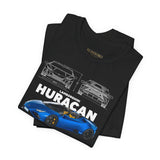 Exotic Blue Supercar Roadster Blueprint Art Unisex Heavy Cotton Tee Premium Streetwear Car Enthusiast Gift Performance Inspired Design Shirt