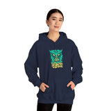 The Watcher Owl All Seeing Wisdom Unisex Heavy Blend Hoodie Neon Mystic Streetwear Futuristic Owl Symbol Glow Design For Creators Visionaries Spiritual Thinkers And Night Owls